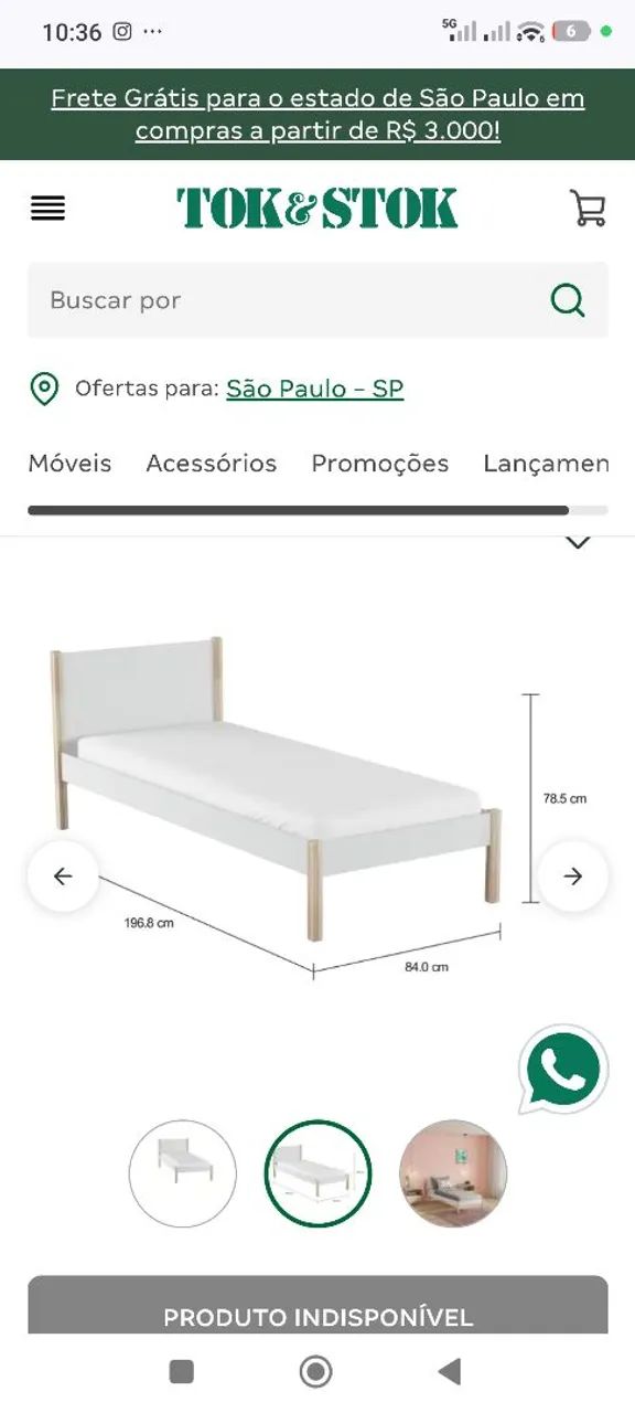 Móveis quarto infantil Tok stok - Foto 3