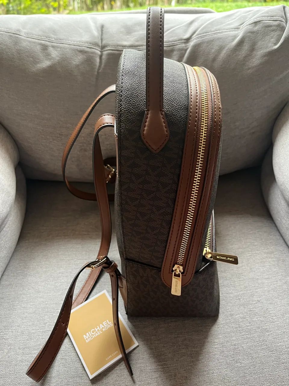 Mochila Michael Kors Couro Marrom Original  - Foto 3