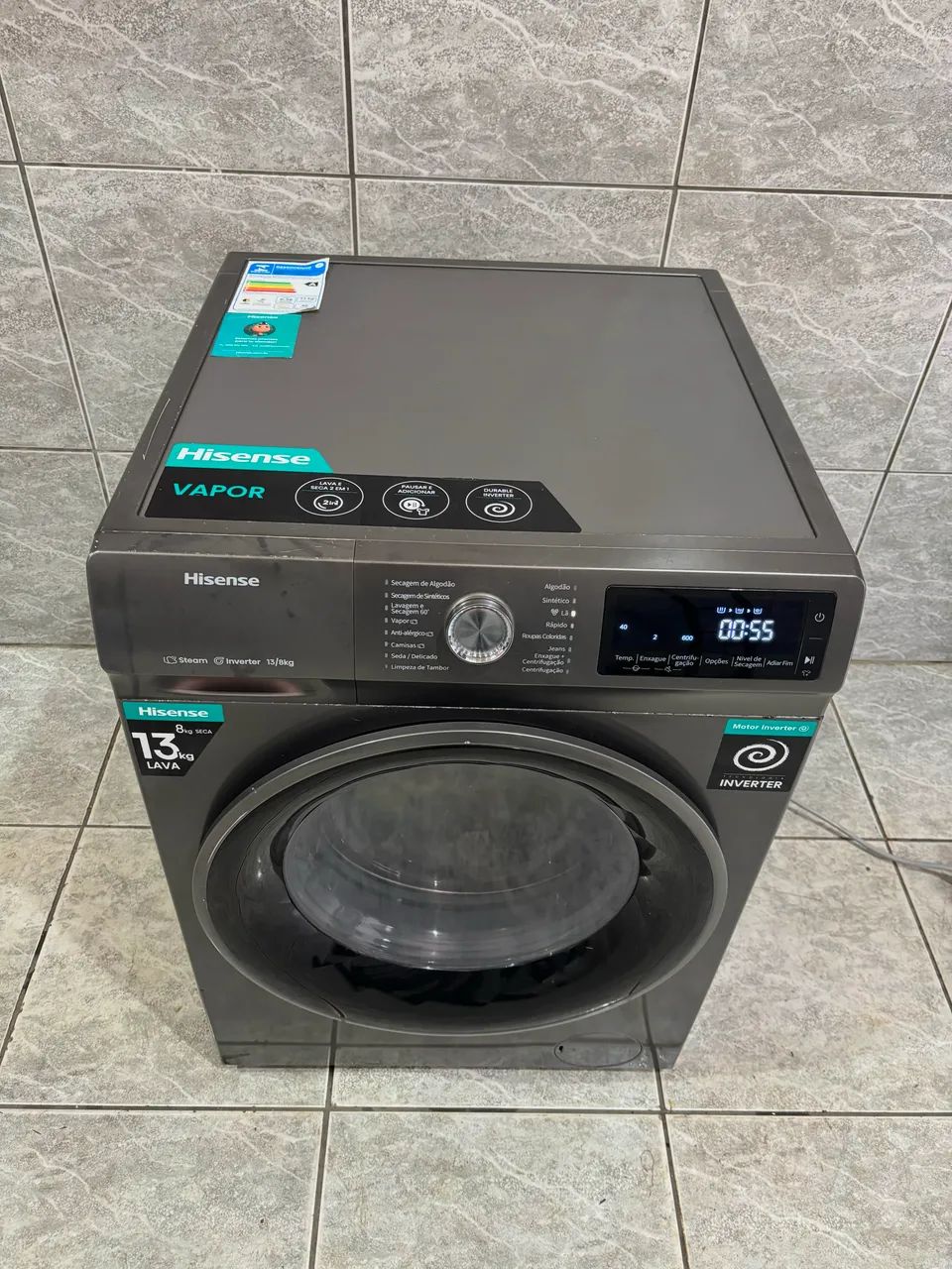 LAVA E SECA HISENSE INOX 13KG - Foto 4