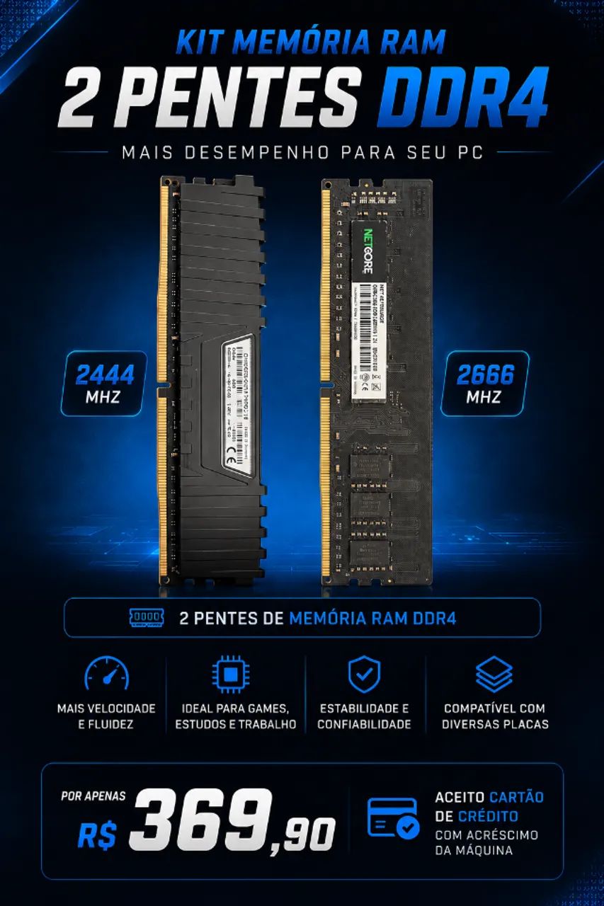 kit memória ram ddr4
