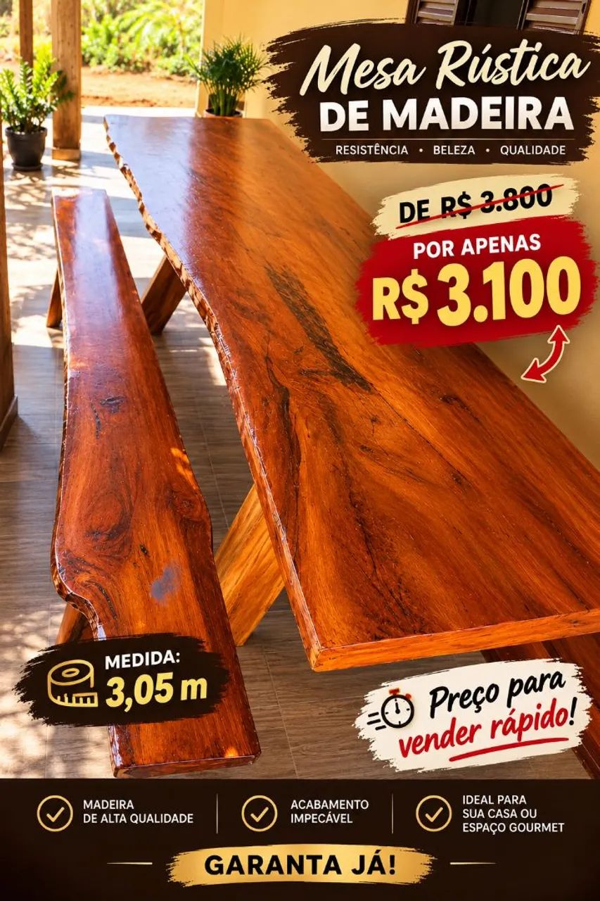 Mesa Rústica 