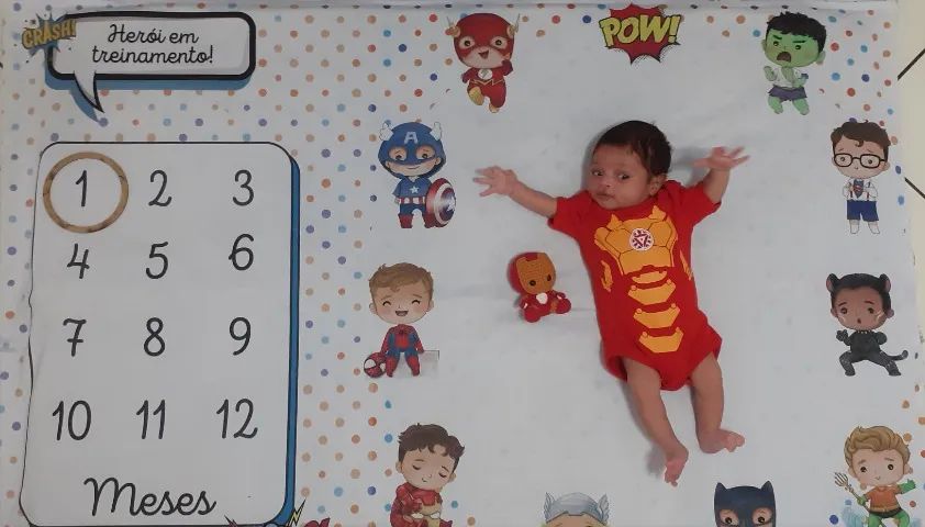 Lençol Mêsversario HERÓIS - Foto 2