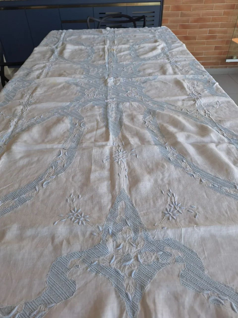 Toalha de mesa bordada - Antiga - Foto 4