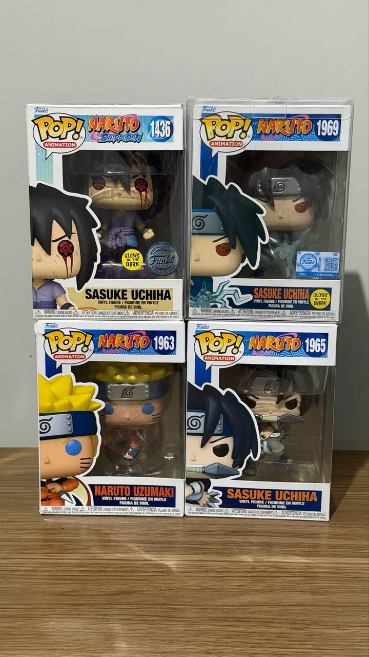 Funkos Sasuke e Naruto