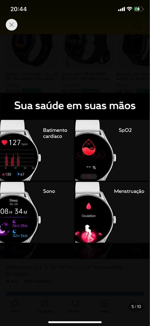 Smartwatch Qcy Gt S8 Full Touch Bluetooth  - Foto 3