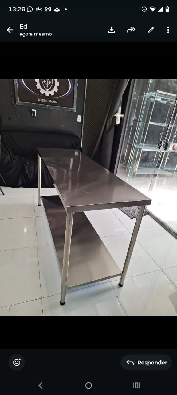 Bancada em aço inox 