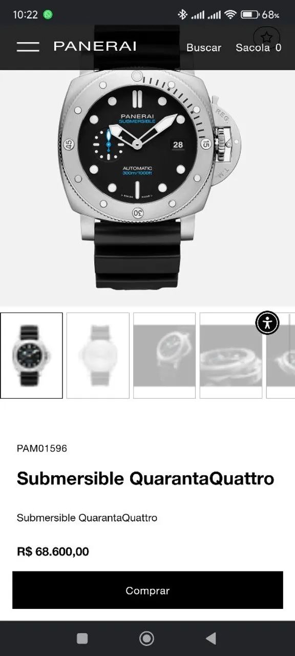 Relógio panerai quartz 1 linha - Foto 5