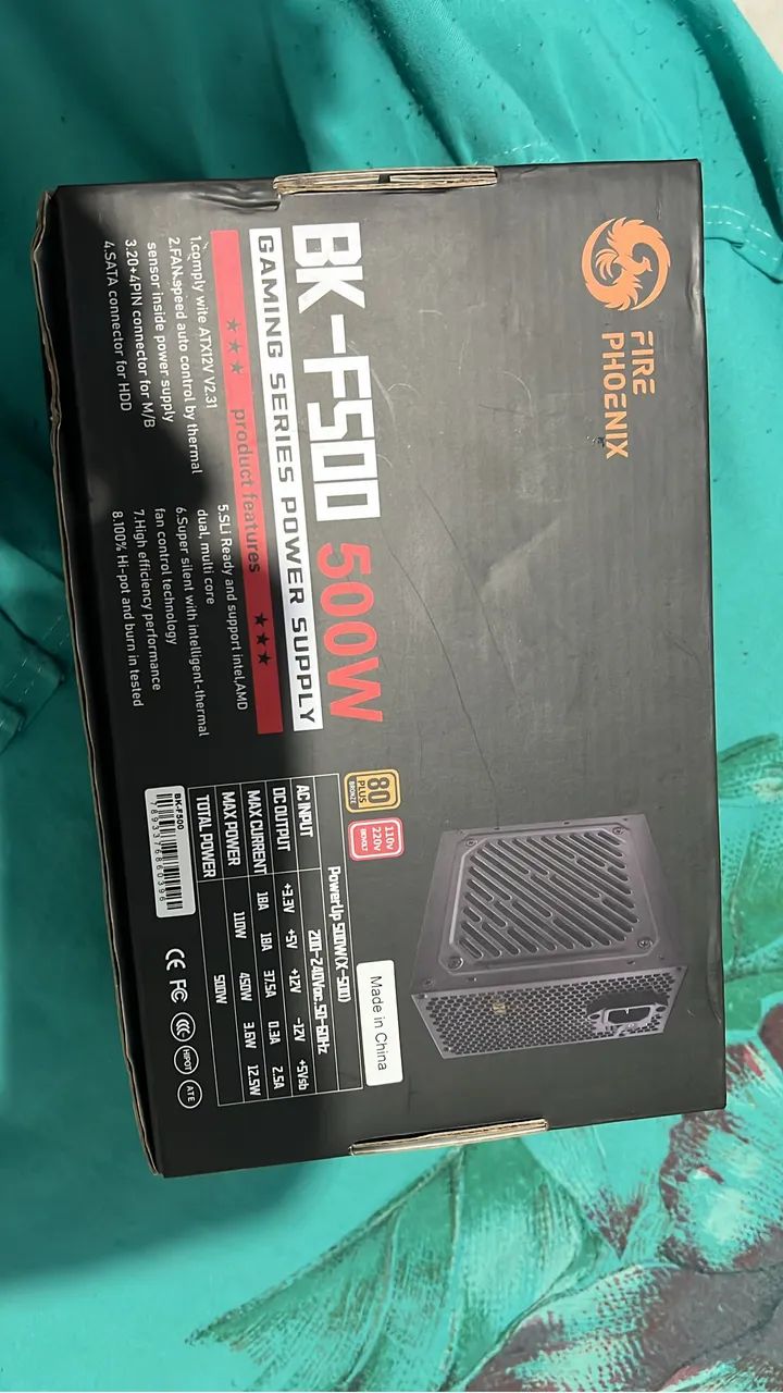 Fonte de 500w modular firephoenix