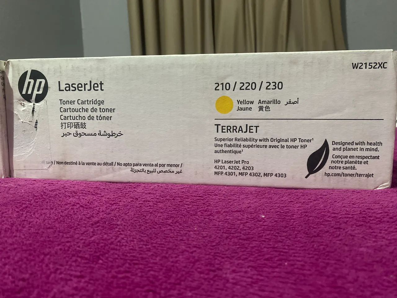 2 Cartuchos Toner LaserJet HP Original W2152XC AMARELO e o W2151XC AZUL