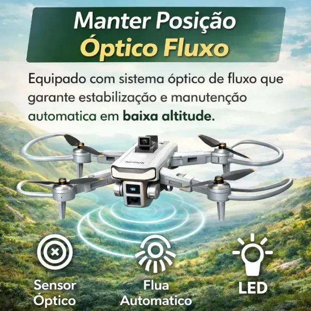 Drone XC-DRN-05 Câmera HD Ajustável Profissional Bateria  - Foto 3