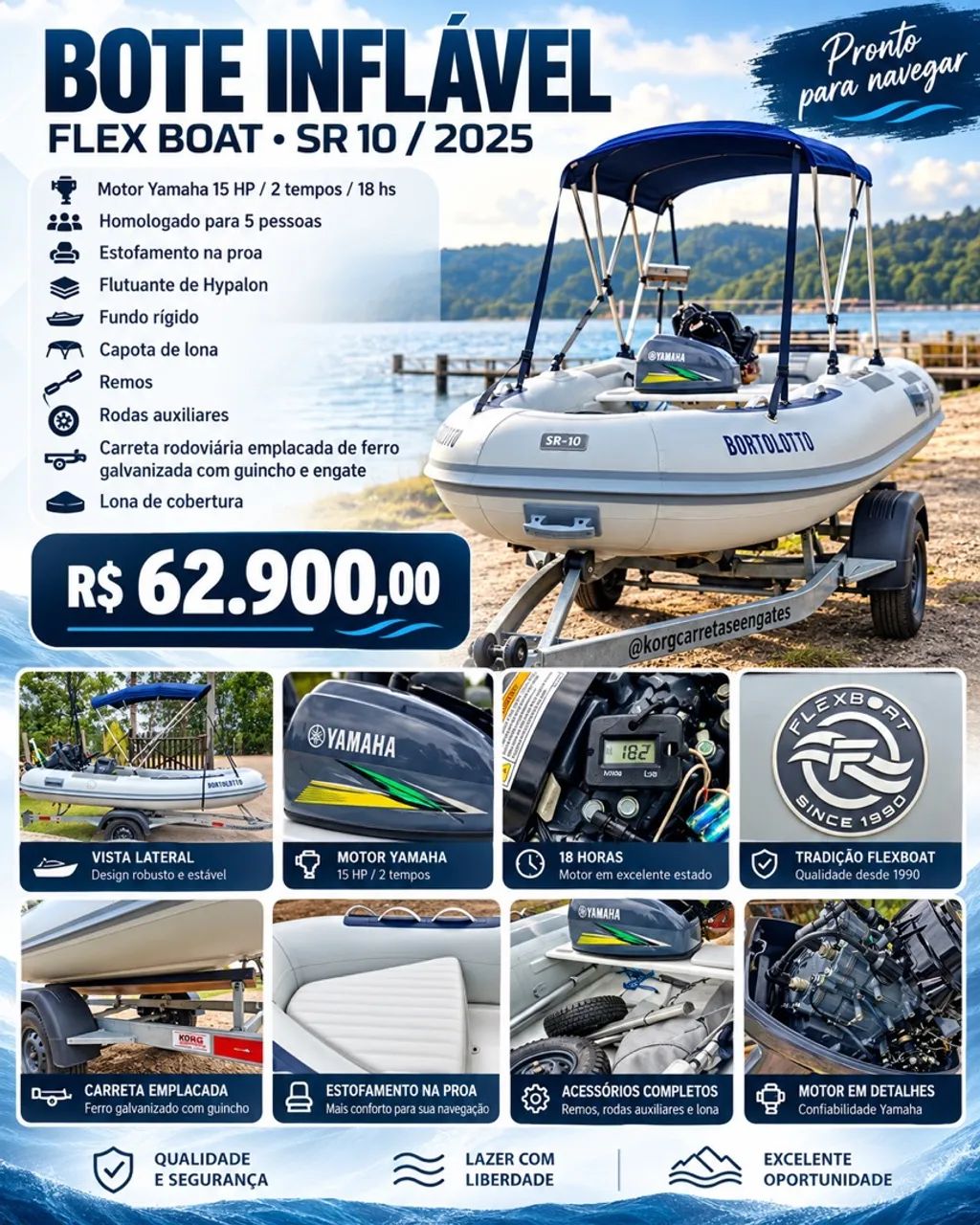 BOTE INFLÁVEL FLEX BOAT SR 10 / 2025