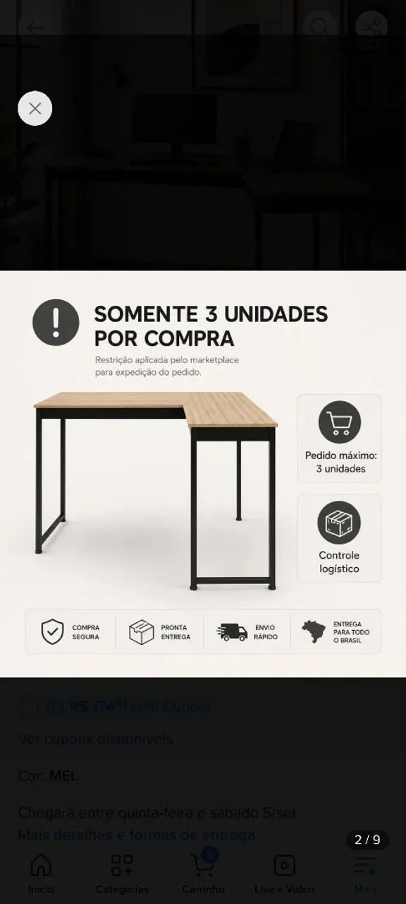 Escrivaninha/Mesa para estudos - Foto 3