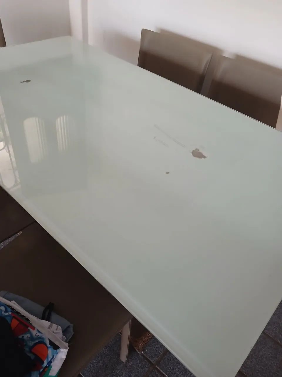 Tampo de vidro para mesa de jantar 