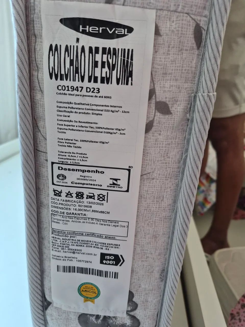 Colchão de solteiro D23 Herval nunca usado - Foto 5