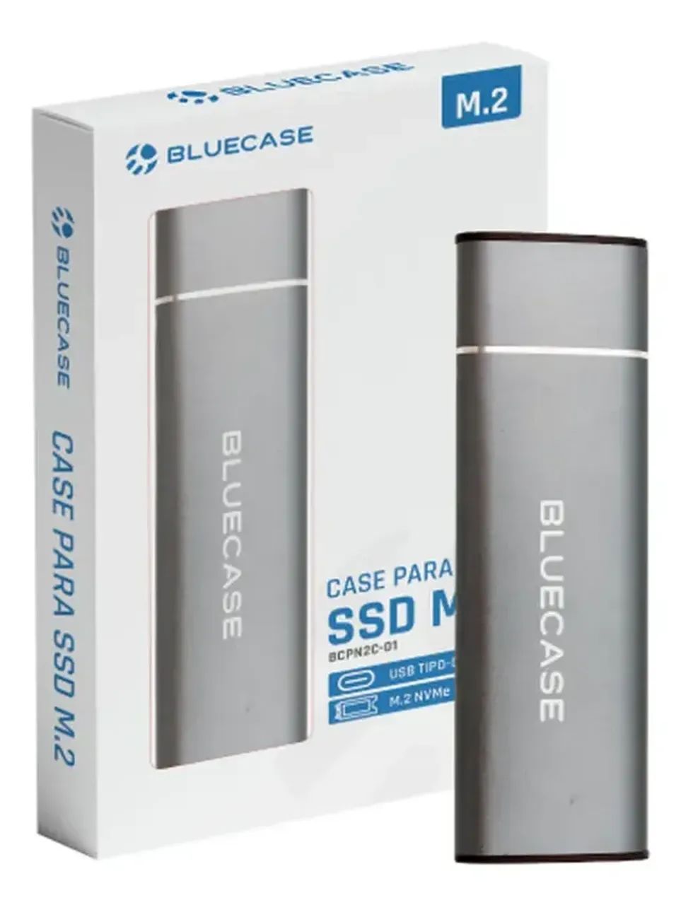 GAVETA P/ SSD M.2 NVME (TIPO C / USB A) 10GBPS BLUECASE BCPN2C-01