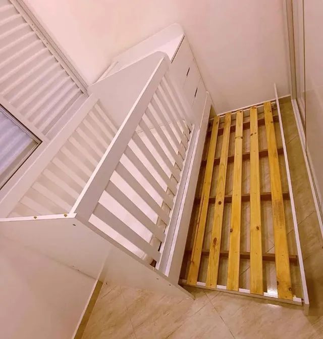 Berço 4 em 1 Branco com Cômoda, Bicama e Colchão D18 - Foto 4