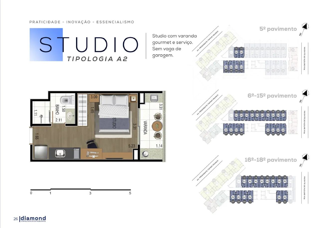 Studio de 1 quarto garden a venda no centro Diamond Infinity - Foto 5