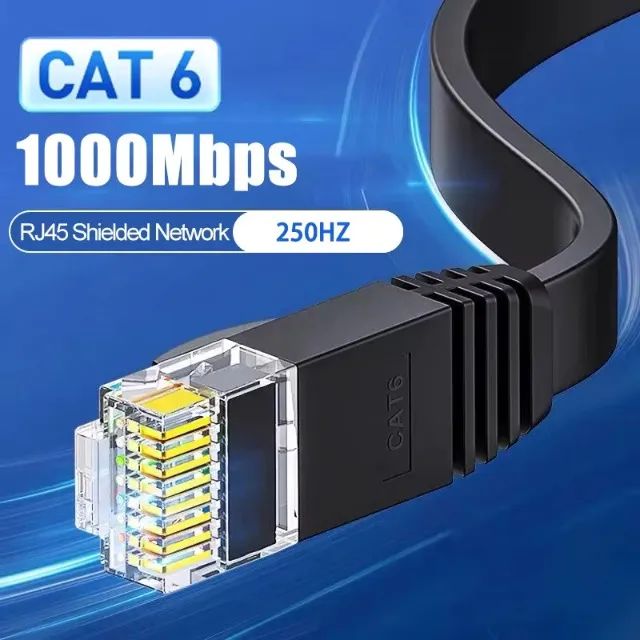 Cabo Flat Cat 6 Ethernet RJ45 10 Gbps   5M - Foto 2