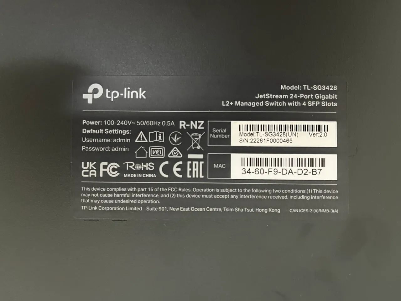 Switch 24 portas TP Link