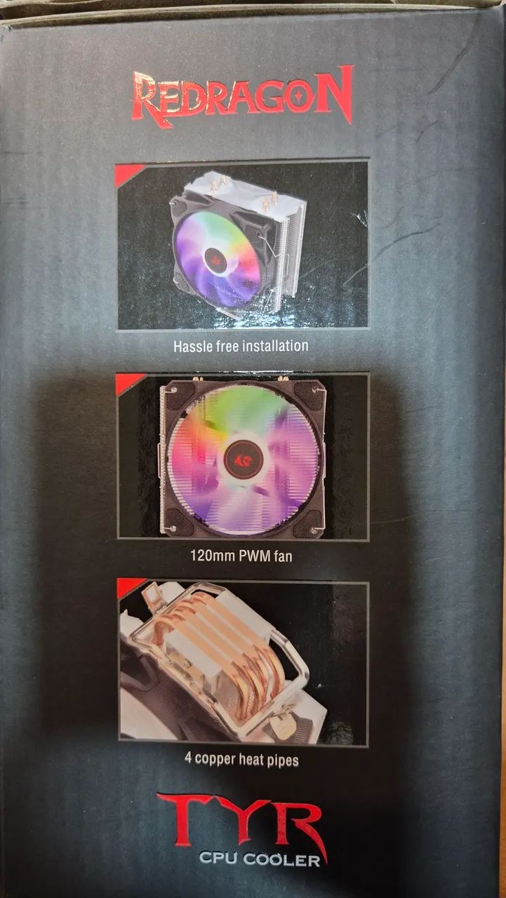 Cooler CPU Redragpn Tyr Rainbow cc9104 - Foto 5