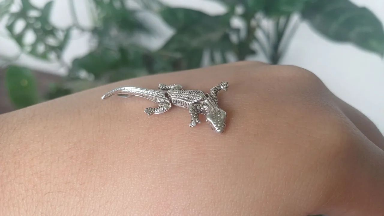 Pingente Lagarto Prata 925 - Foto 2