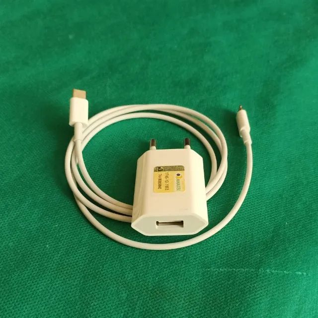Carregador original IPhone e cabo tipo C - light