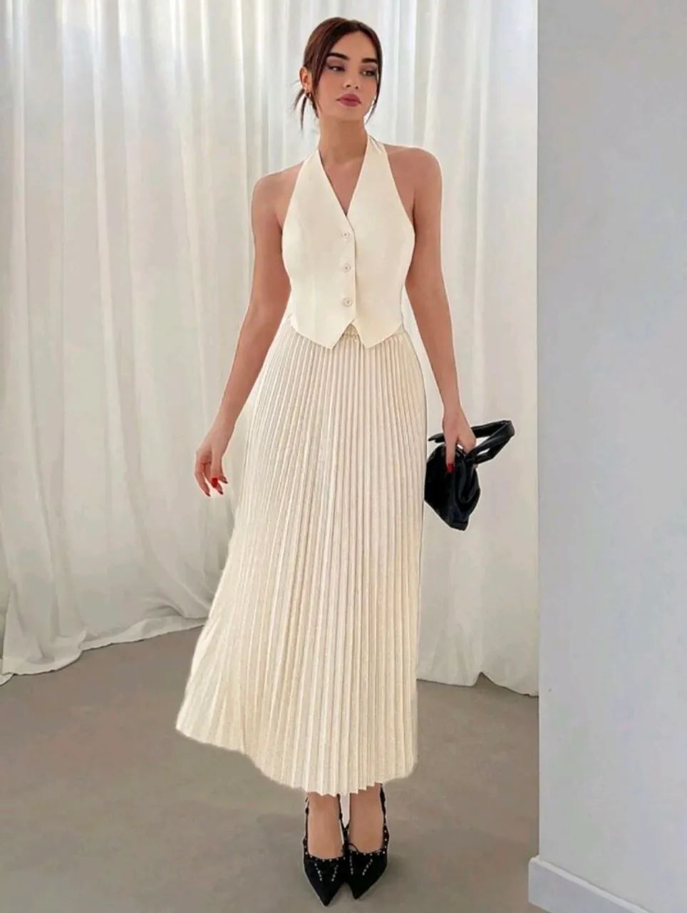 Conjunto Saia e Colete Feminino - Lindo e Elegante