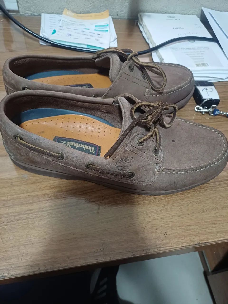 Sapato de couro marca tinberland 