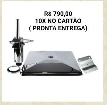 BASE HIRAULICA QUADRADA CROMADA 