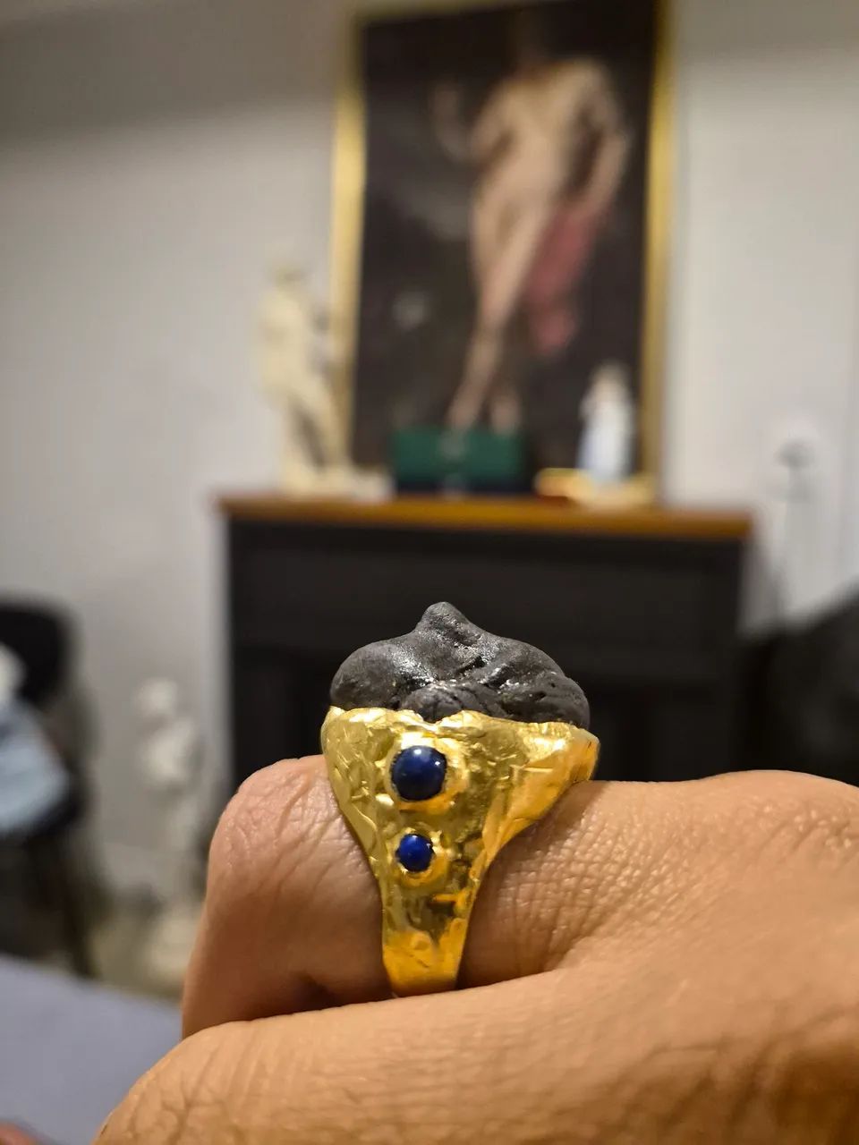 Anel de Prata e banho de ouro - Foto 2