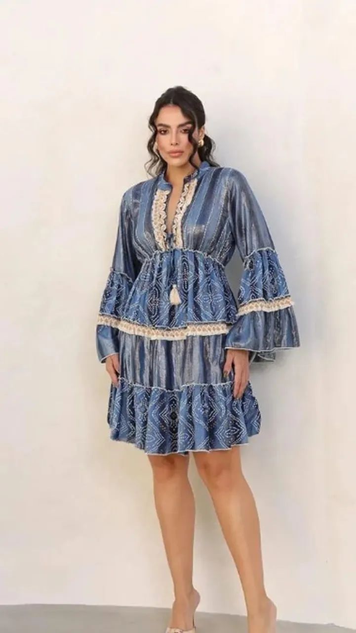 Vestido Boho Chico Palak curto 