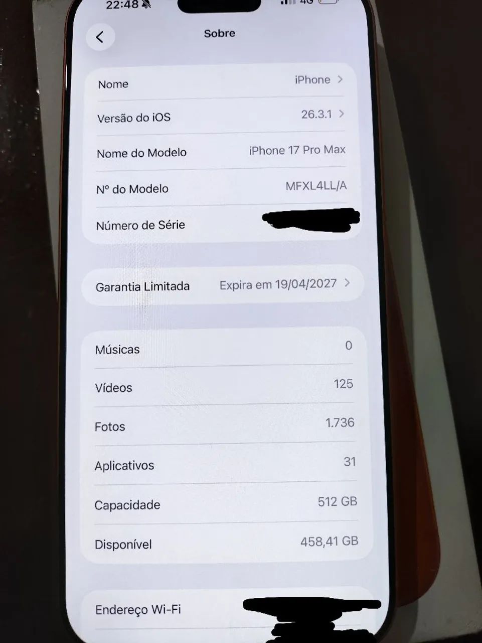 iPhone 17 pro Max Laranja 512gb - Foto 5