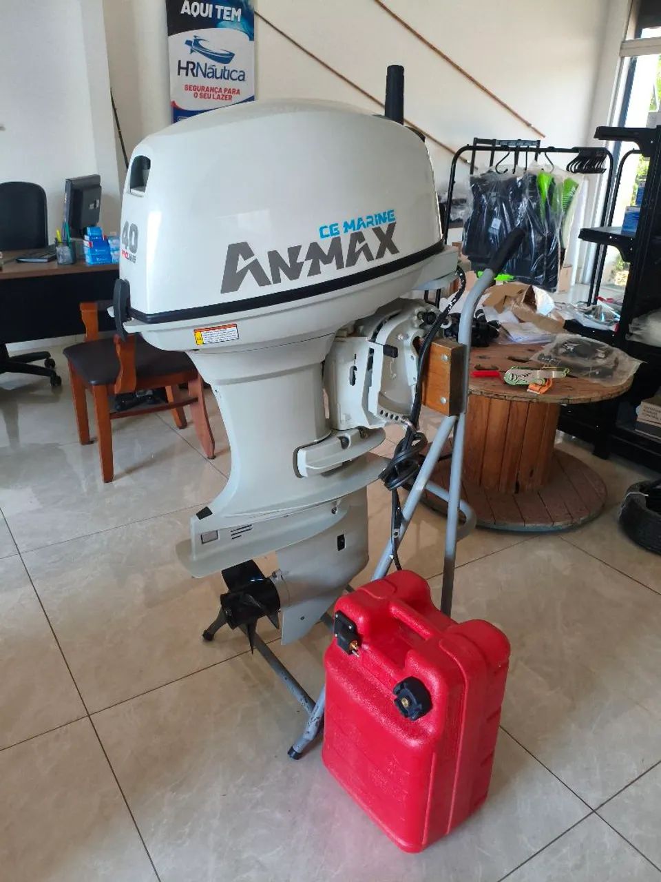 Motor de popa anmax 40 hp machê partida elétrica. - Foto 3