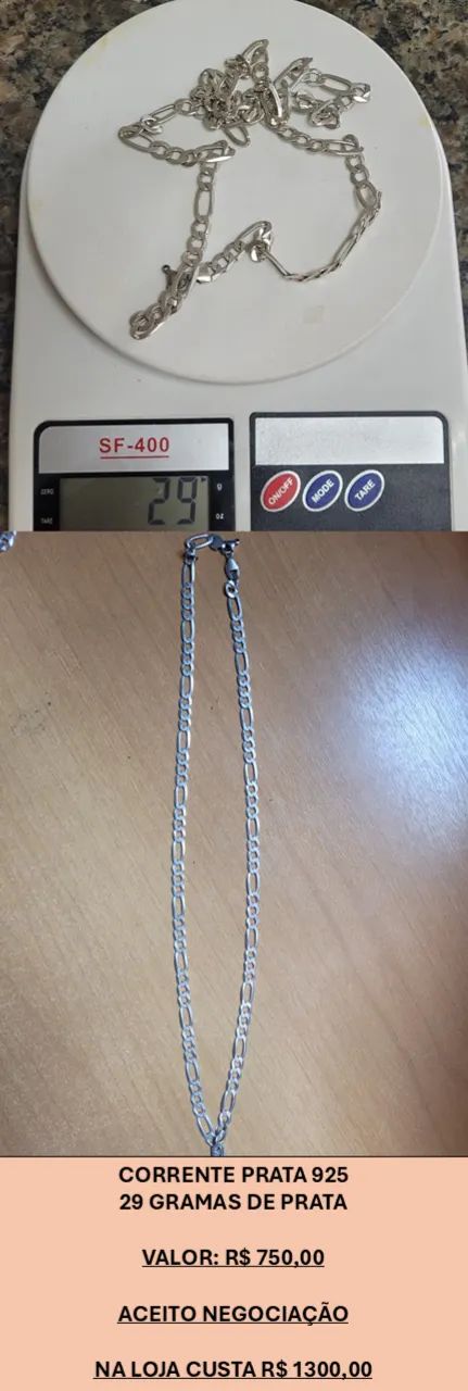 CORRENTES E PULSEIRA DE PRATA 925 - PRATA DE LEI