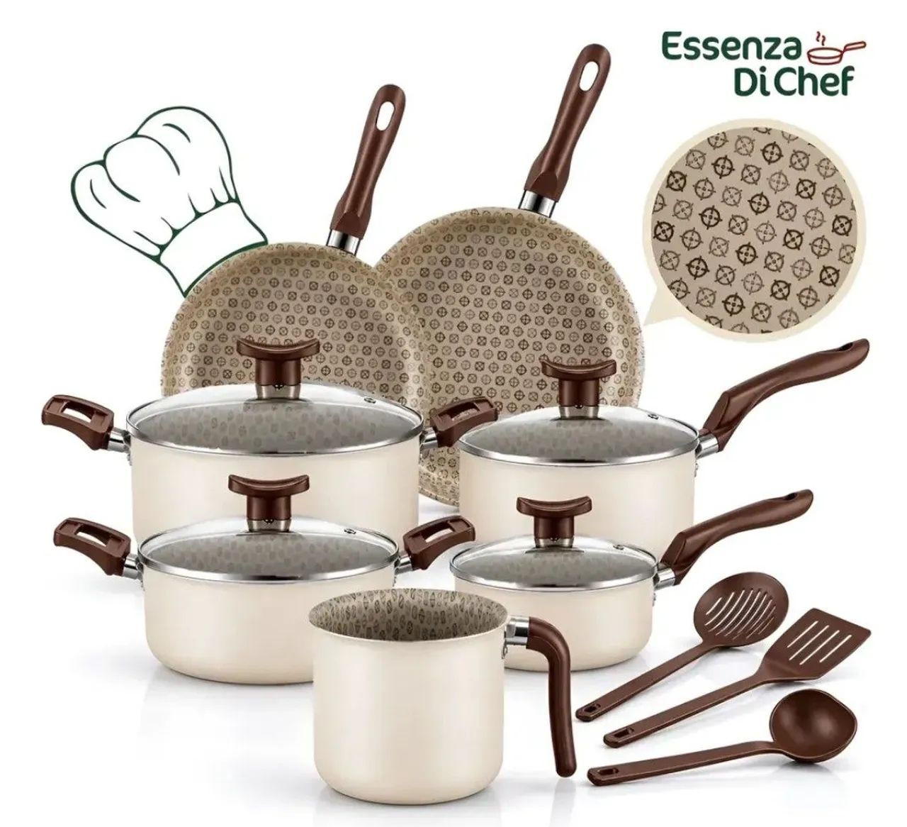 Conjunto de panelas com 10 peças antiaderente cores variadas  - Foto 3