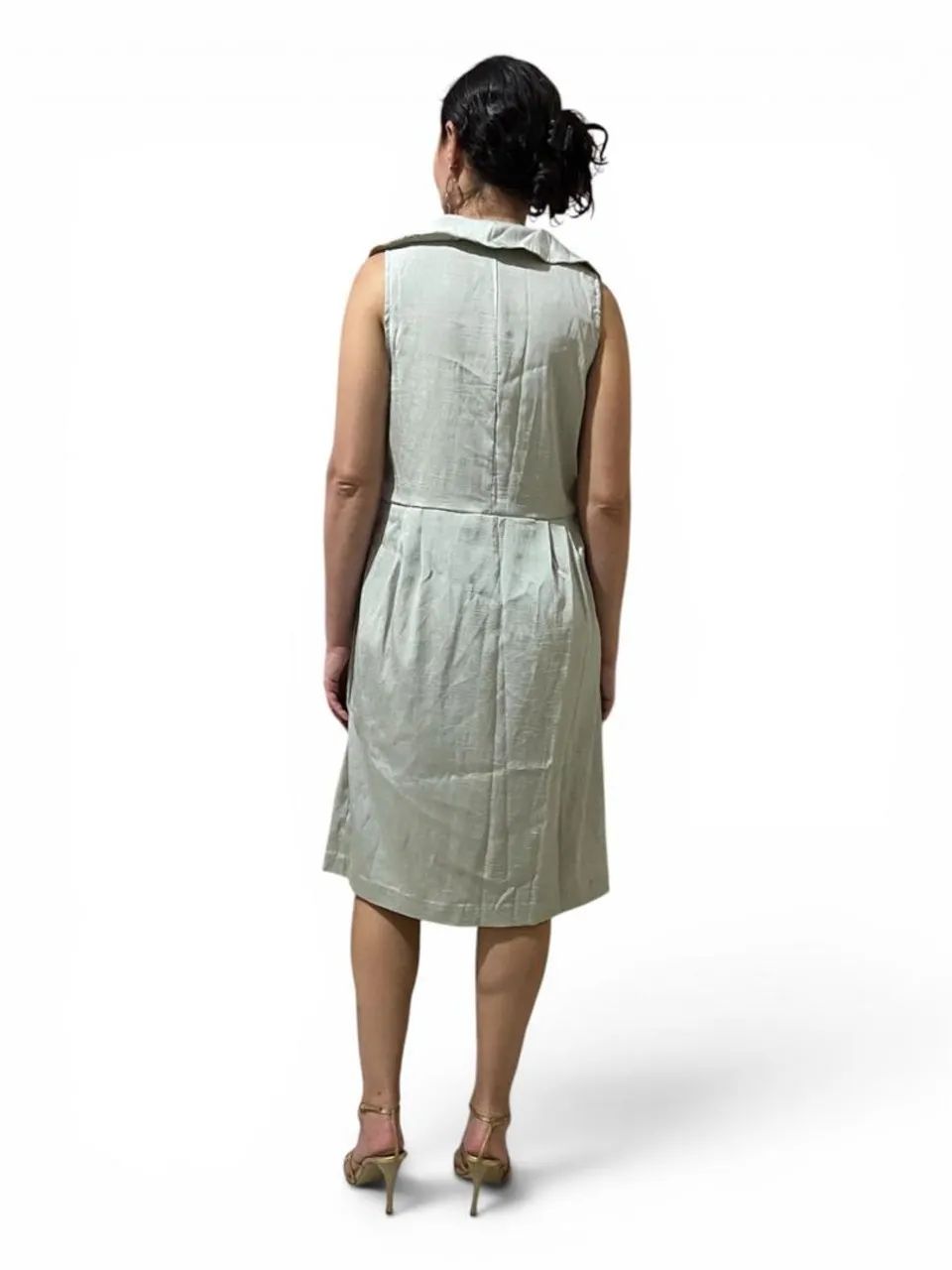 Vestido Social Elegante com Gola Drapeada - Foto 4
