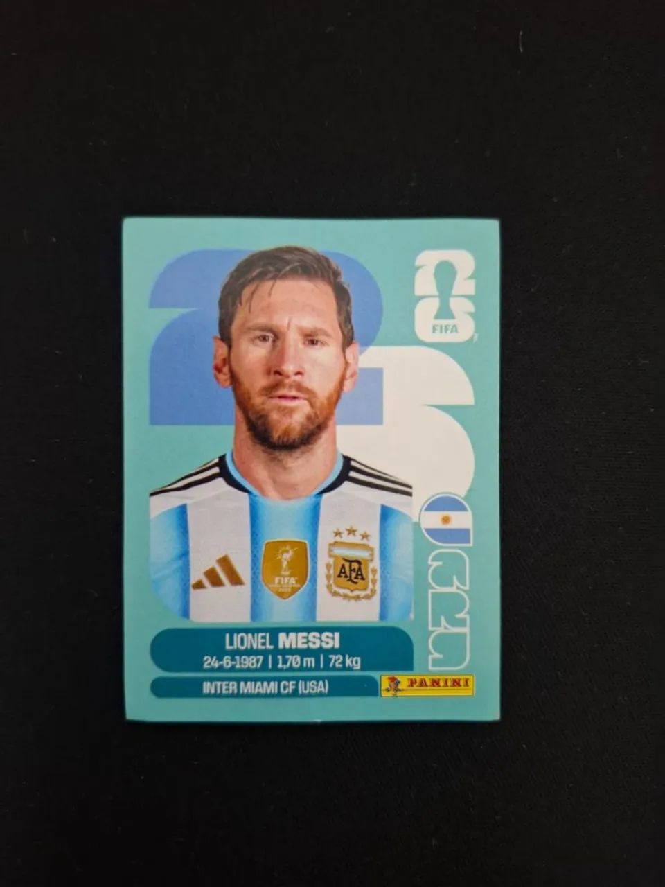 Figurinha da Copa do Mundo 2026 Do Lionel Messi