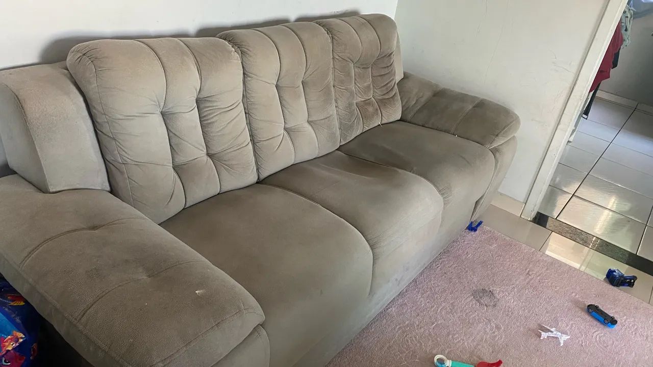 SOFÁ CINZA 2 METROS - R$300 - Foto 2