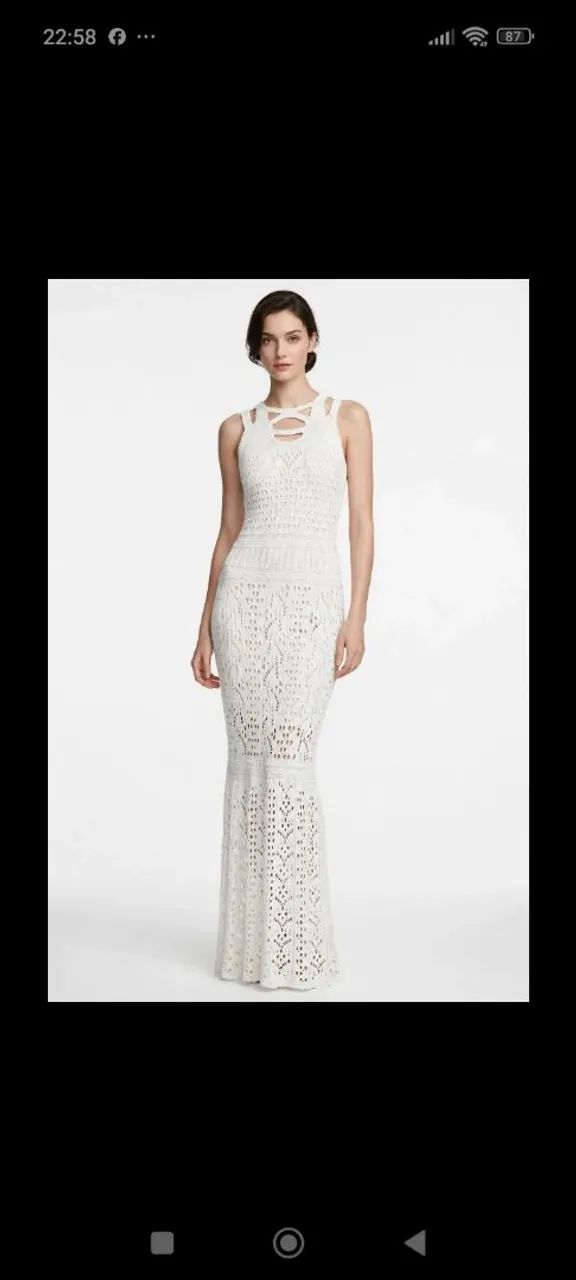 Lindo vestido longo de crochê  - Foto 2