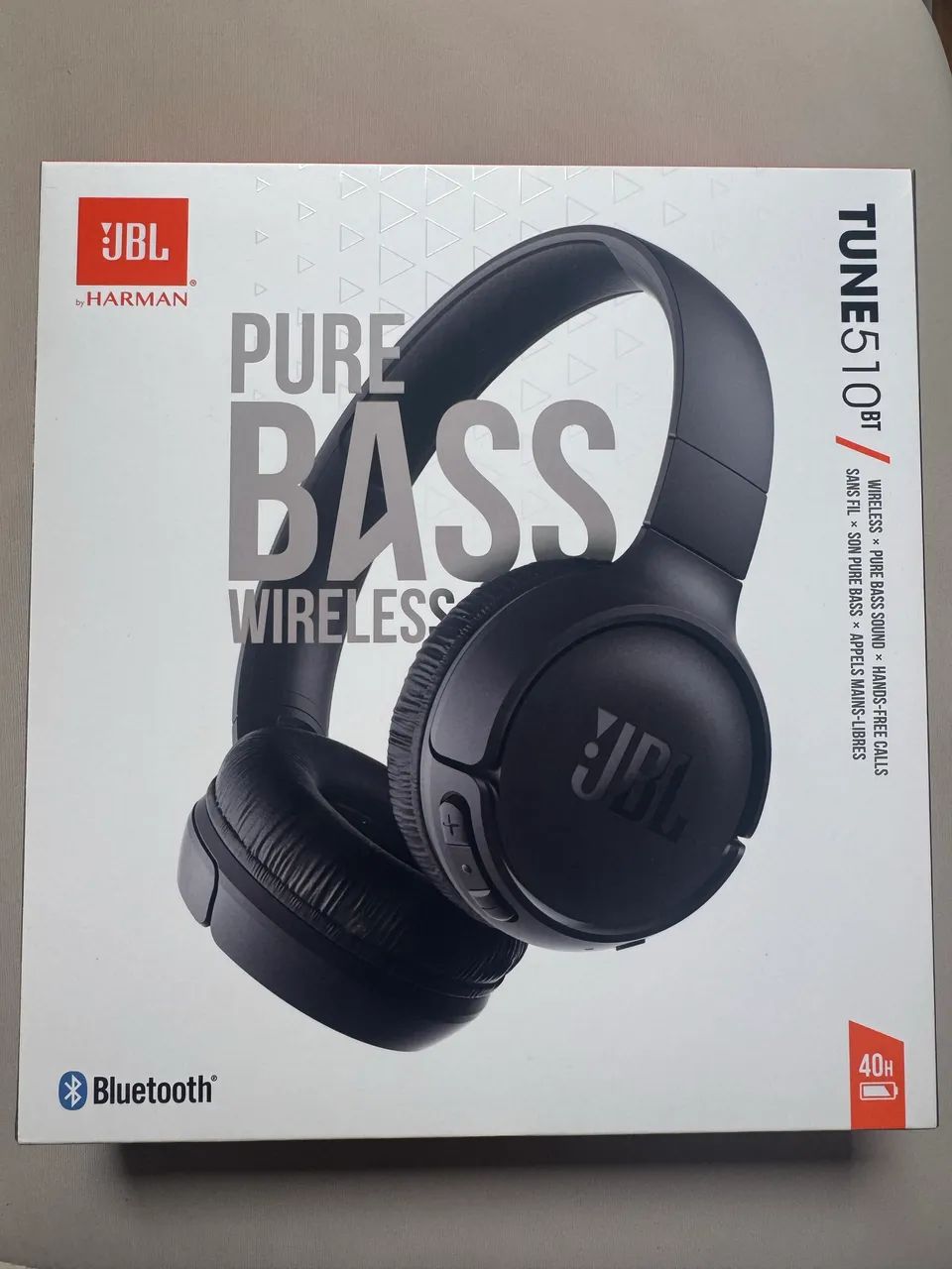 Fone JBL Bluetooth 510bt preto