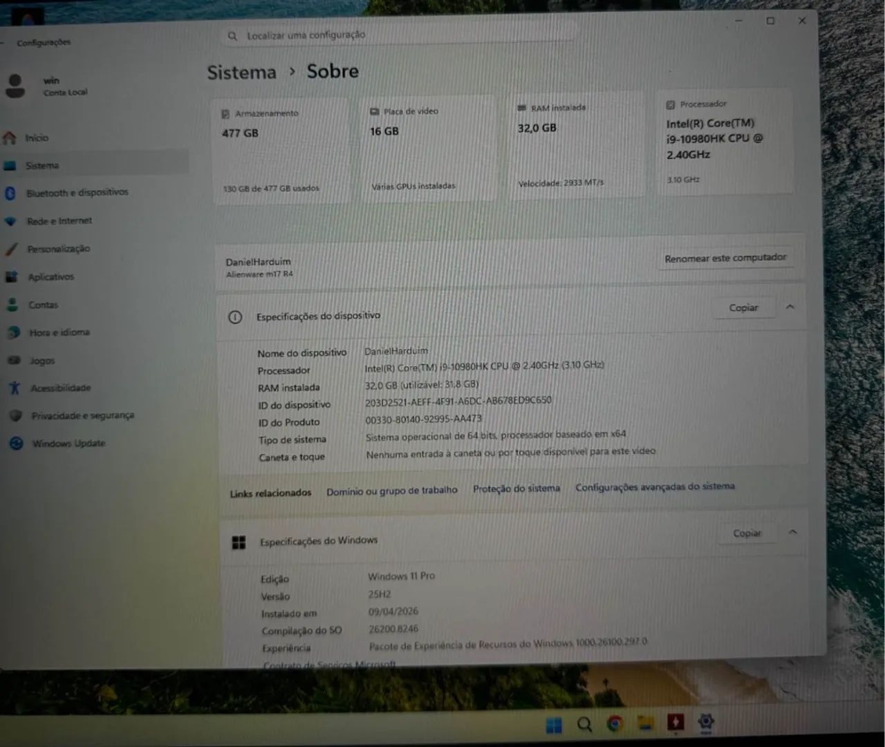 Notebook Gamer Alienware m17 R4 - Foto 2