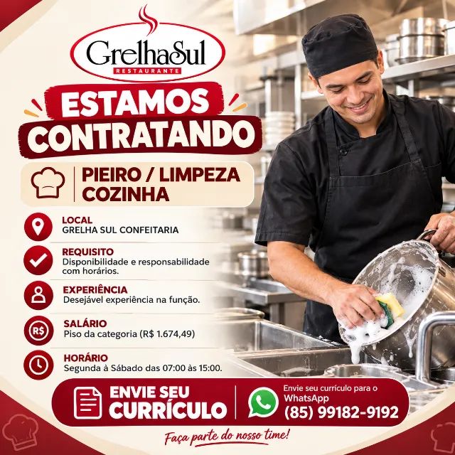 PIEIRO / AUX DE COZINHA (LIMPEZA)