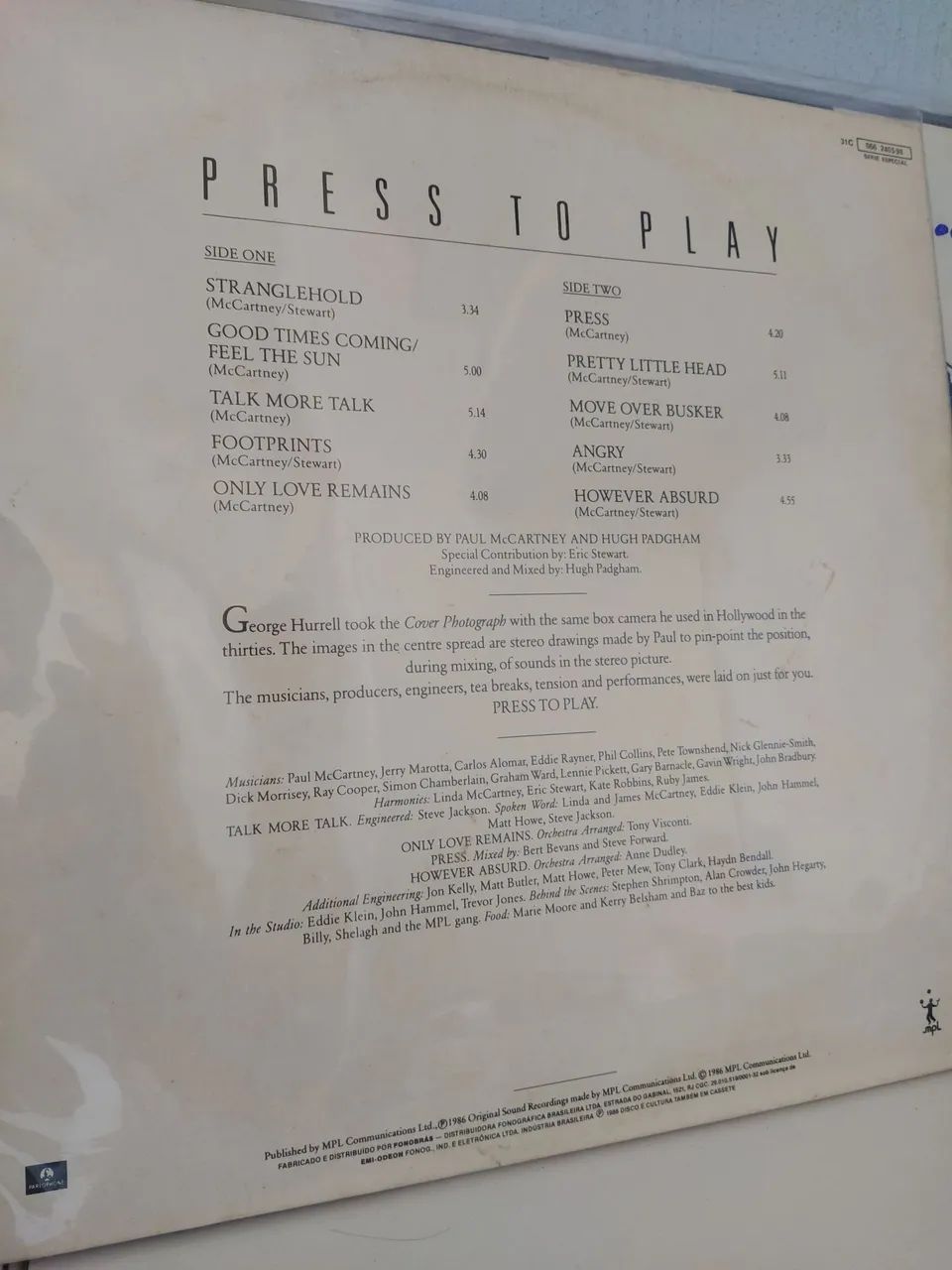Disco Vinil / Paul McCartney / Press to Play. - Foto 2