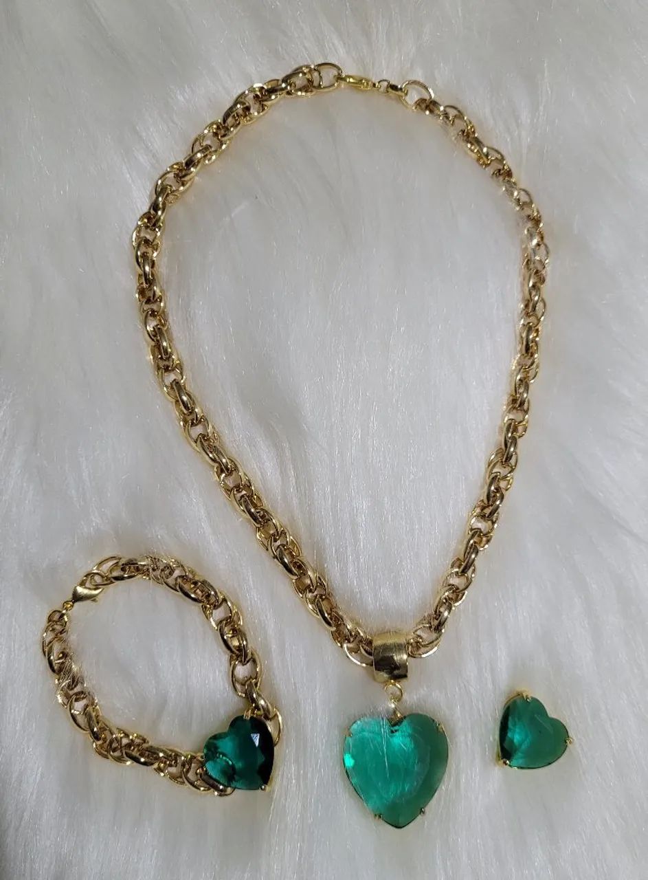 Conjunto semi joias de luxo