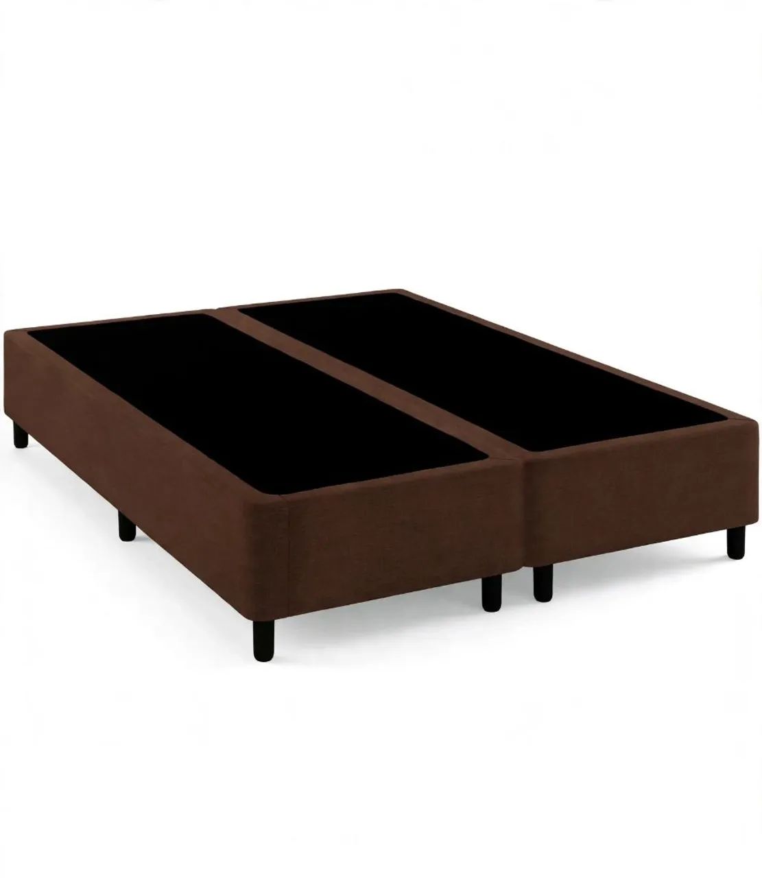Cama box casal bipartida Suede cinza  - Foto 2