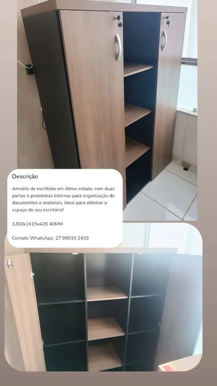 Armário para escritório 2 portas 