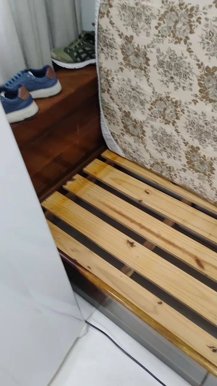Cama de madeira pura - Foto 4