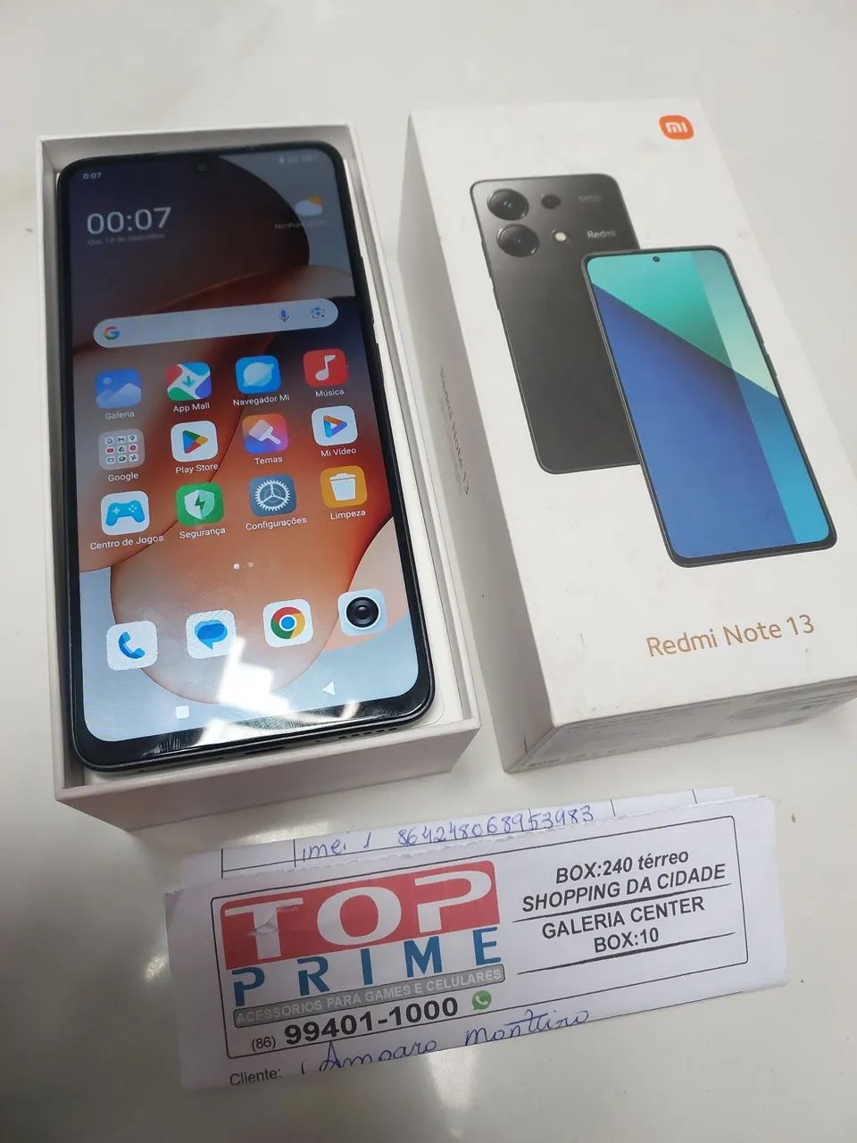 Xiaomi note 13 completo com nota 