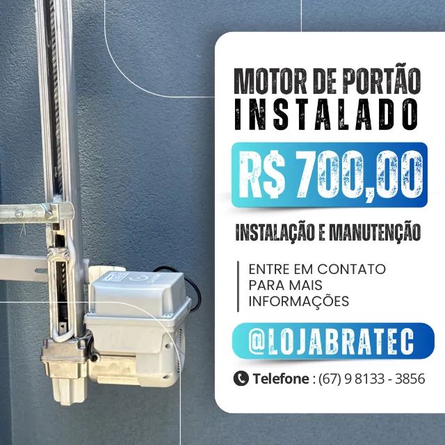 Motor de portão eletrônico de 8 segundos (instalado)