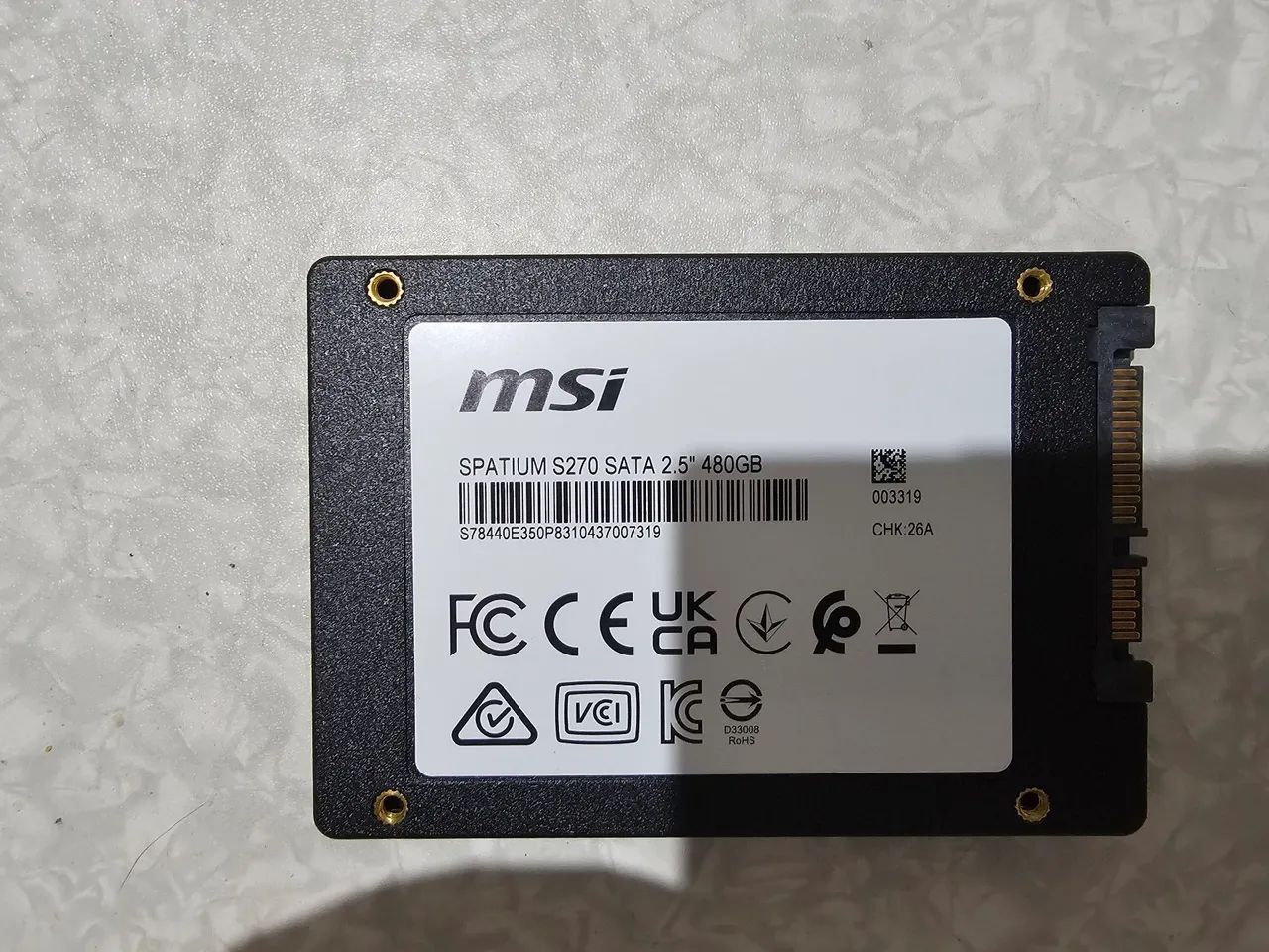 SSD SATA MSI Spatium 480gb  - Foto 2